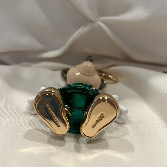 DISNEY X BAUBLEBAR Mickey Mouse Christmas Tree Crystal Bag Charm NWT Keychain - Picture 7 of 10